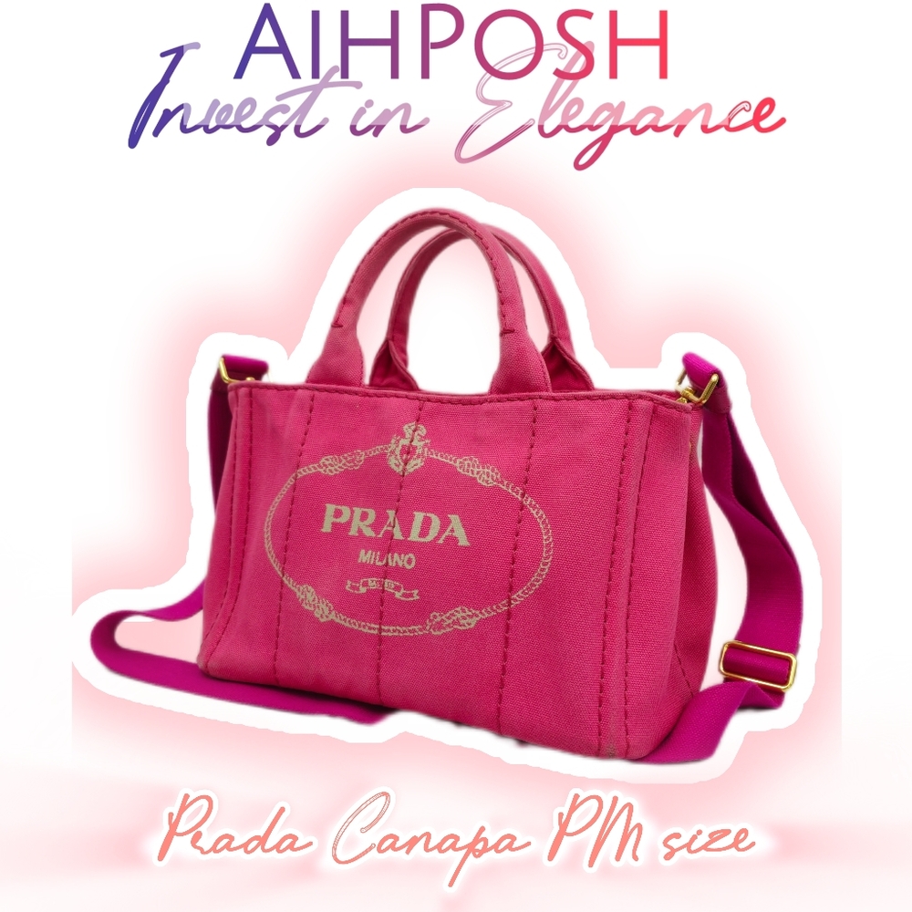 Pink Prada Canapa PM size